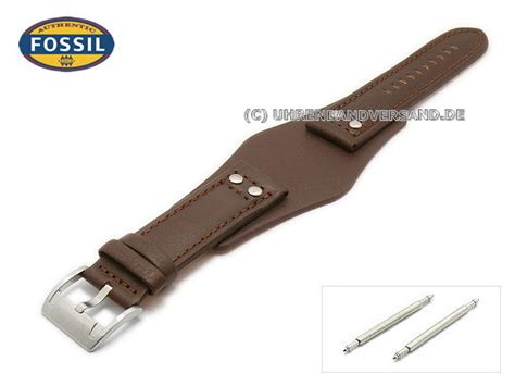 Replacement Watch Strap Fossil Ch2565 22mm Dark Brown With Leather Pad