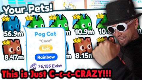 👀i Got Golden Rainbow Pog Cat Update How To Get Fast Pet Simulator