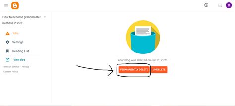 How To Permanently Delete A Blogger Blogspot Domain Account Step By Step Guide Blog Triggers