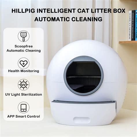 Hillpig Self Cleaning Cat Litter Box Extra Large Automatic Cat Litter