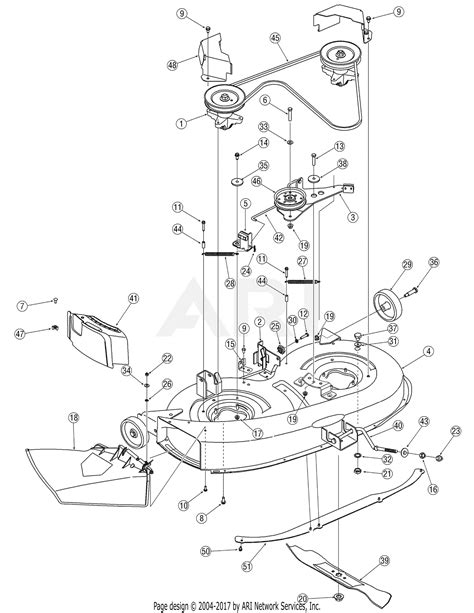 Mtd Am F Parts Diagram For Deck Assembly Inch