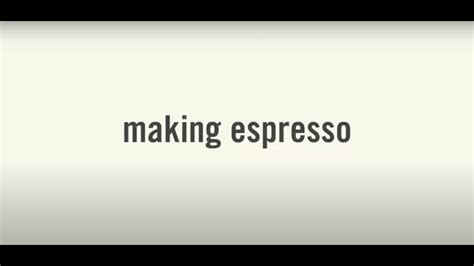 How To Make Espresso Youtube