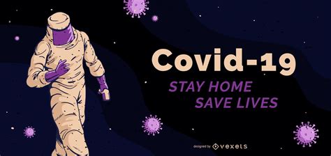 Covid 19 Stay Home Banner Template Vector Download