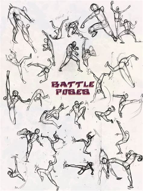 Battle Poses Kick And Punch By Nebulainferno On Deviantart Art Reference Drawings Figure