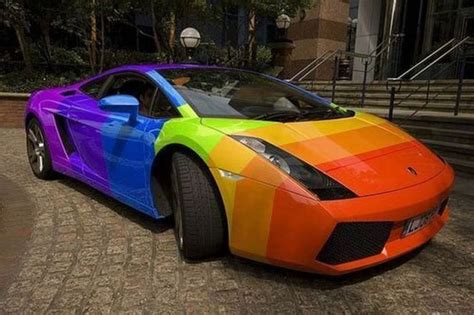 Rainbow Colored Lamborghini Rainbow Rainbow Colors Sweet Cars