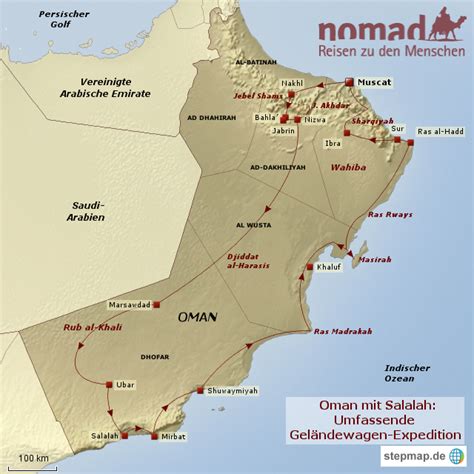 Stepmap Oma 130 Oman Mit Salalah Umfassende Geländewagen Expedition