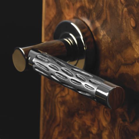 Turnstyle Design Door Handle Amalfine Black Bronze Polished Brass