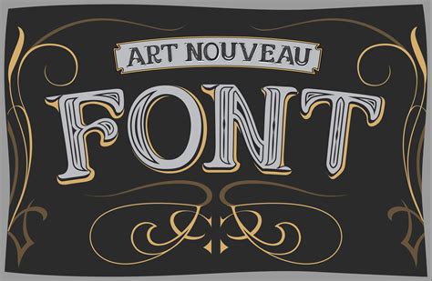 Vector Art Nouveau Label Font Stunning Fonts ~ Creative Market