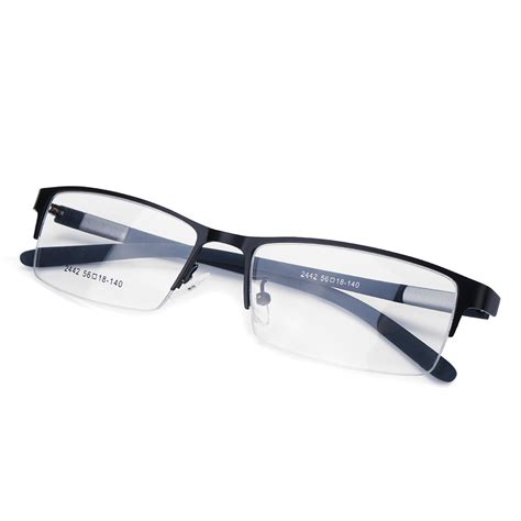 fashion men half rimless metal eyeglasses frames myopia glasses optical walmart canada