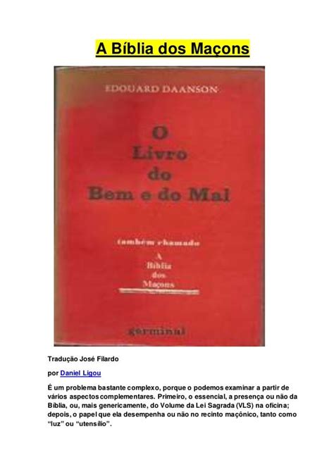 Um dos melhores livros sobre escatologia e teologia sistemática. 28/07/2017 A Bíblia dos Maçons LIVRO PDF PARA BAIXAR ...