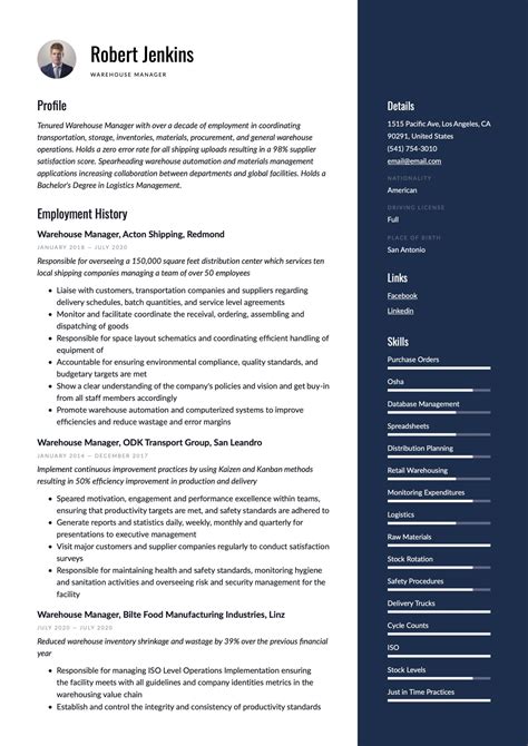 How to list work experience if you're a student or fresh graduate? Warehouse Manager Resume & Writing Guide | +18 Templates
