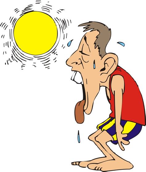 Sweating Cartoon Man Free Image Download