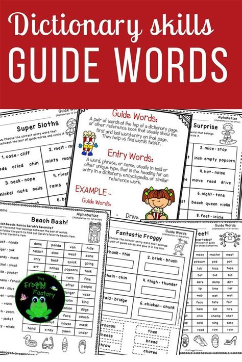 Guide Words Worksheets Dictionary Skills Guide Words Dictionary