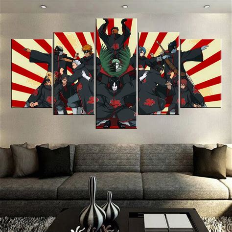 New 5 Piecessets Canvas Art Canvas Paintings 5 Panels Cartoon Naruto