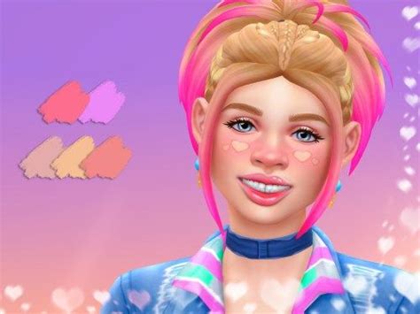 Pippa Blush Sims 4 Makeup Cc Heart Blush Sims 4 Makeup