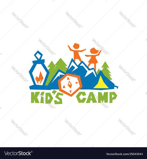 Logo Of The Kids Camp Royalty Free Vector Image