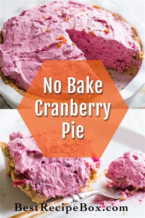 no bake cranberry pie recipe for holidays best recipe box
