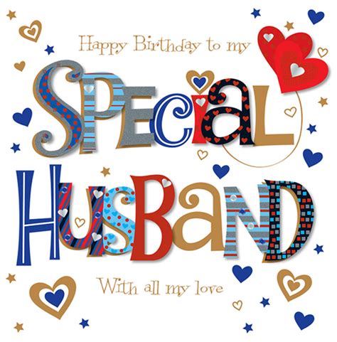 Special Husband Happy Birthday Greeting Card Cards Love Kates
