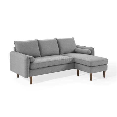 Revive Sectional Sofa In Light Gray Fabric By Modway