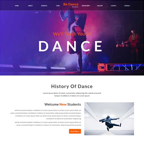 Dance Website Templates