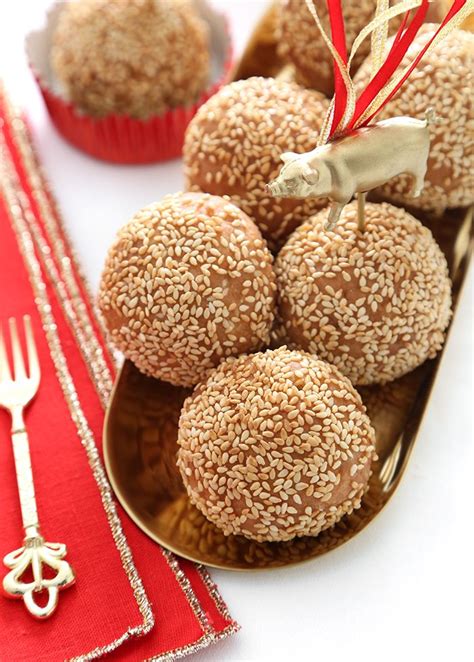 Fried Sesame Balls For Chinese New Year Sprinkle Bakes Recipe Chinese New Year Desserts