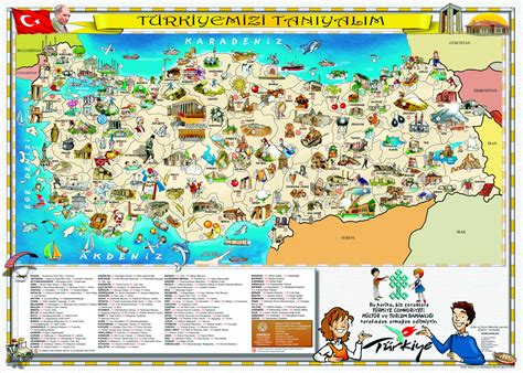 Türkiye Tarihi ve Turistik Yerler Haritası | Kısa Bilgiler