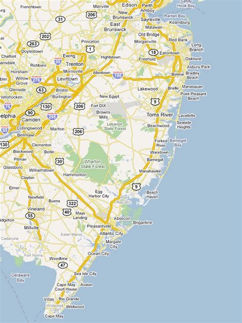Map Of Shore Towns In Nj Map 2023