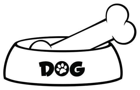 Best Dog Eating From Bowl Illustrations Royalty Free Vector Graphics