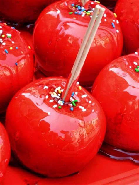 Red Candied Applesyum Red Candy Red Color Candy Apple Red