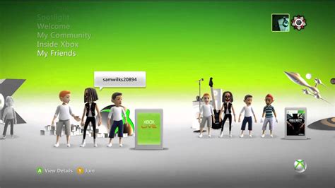 Xbox 360 Dashboard Friends List Glitch Youtube