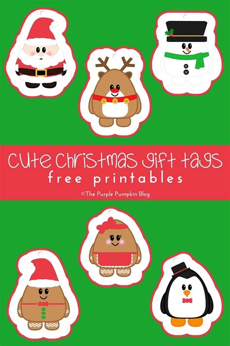 Cute Christmas T Tags Free Printables