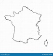 Mapa Blanco Y Negro De Francia Ilustración del Vector - Ilustración de ...