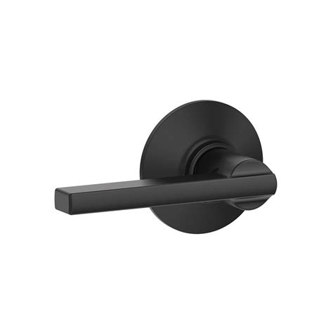 Schlage F10 Lat 622 Passage Latch Latitude Lever Black Craftmaster