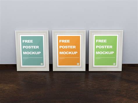 Free Realistic Vertical Poster Frame Mockup PSD Psfreebies