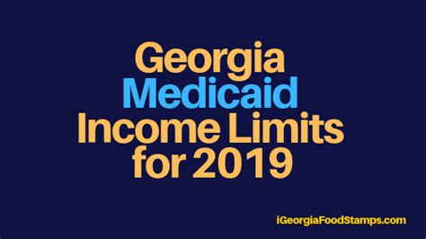 Georgia Medicaid Income Limits For 2020 Georgia Food Stamps Help