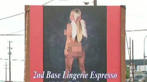 Sign For Local Coffee Shop Features Nearly Nude Woman Fox News Video