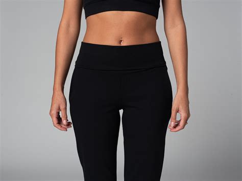 Pantalon de yoga femme Confort Bio Noir Vêtements de yoga Femme