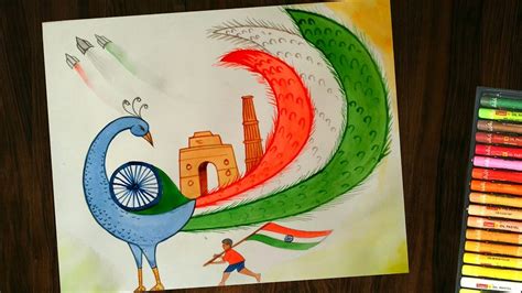 Cultural Diversity Of India Drawing By Water Color Republic Day Drawing Easy Youtube