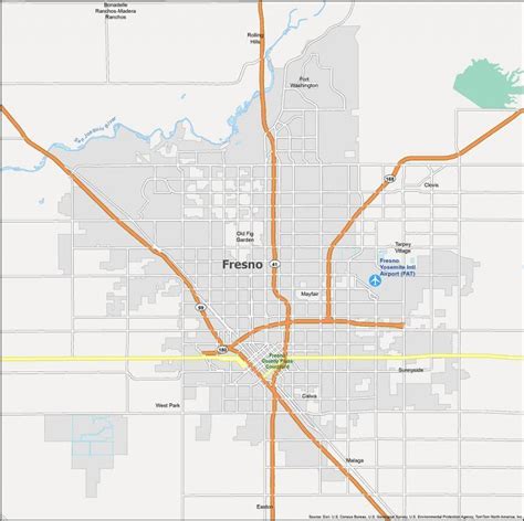 Fresno California Map Gis Geography