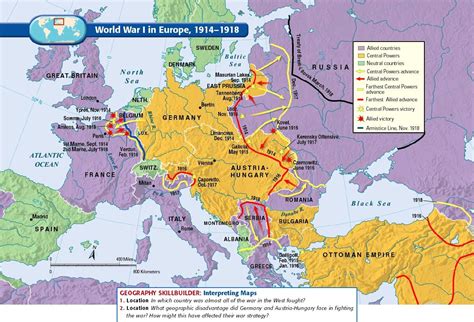 Europe World War 1 1914 1918 Wereldoorlog 1 In Kaarten Maps Of