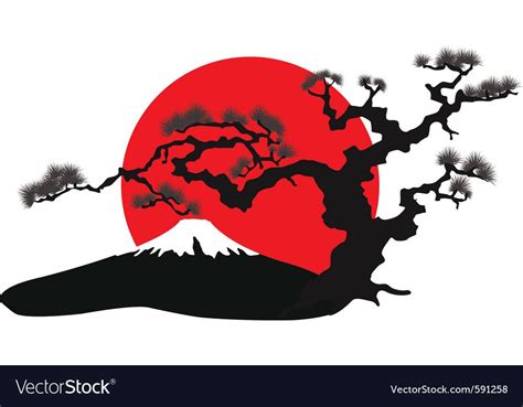 The Japanese Landscape Silhouette Vector Download A Free Preview Or