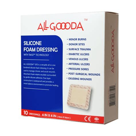 All Goooda Silicone Foam Dressing 4x4 Sacrum Pressure Bed Sore Pad