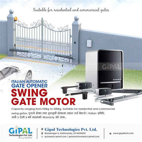 Automatic Swing Remote Gate Operators Gipal Technology