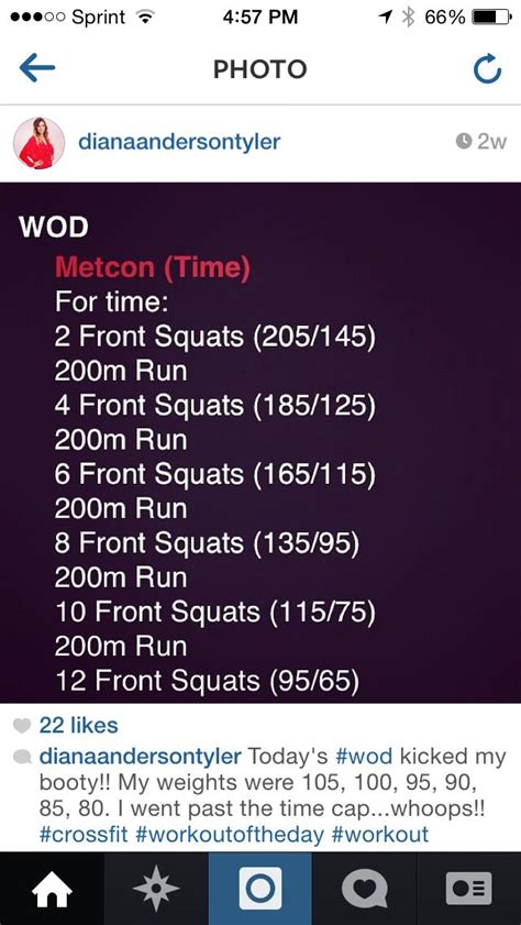 Wod Front Squats Crossfit Workouts At Home Bench Press