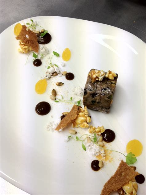 Explore leading hotels featuring michelin starred restaurants. Duck, prune , and orange terrine | Dessert presentation, Food dishes, Food