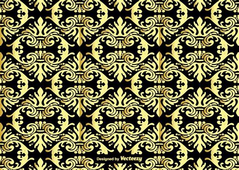 Gold Seamless Damask Ornament Pattern Vector Download