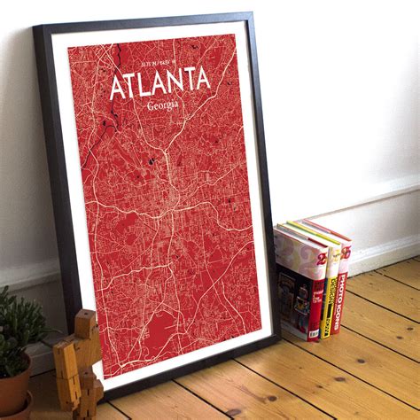 Wrought Studio Atlanta City Map Unframed Graphic Art Wayfair