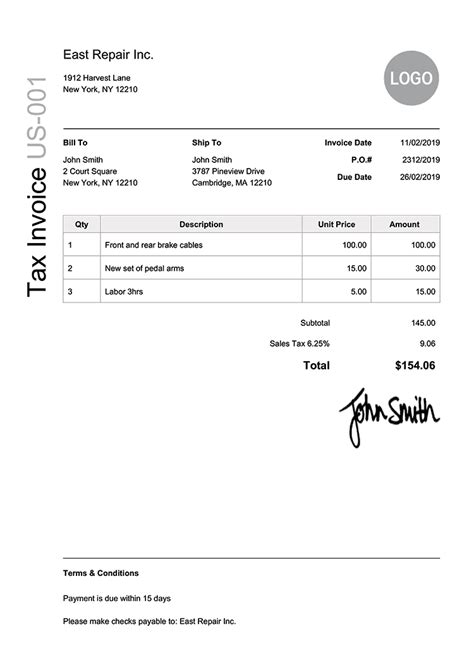 Tax Invoice Templates Quickly Create Free Tax Invoices