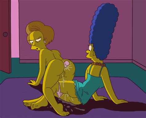 Rule 34 All Fours Ass Clothes Color Edna Krabappel Female Female Only Human Indoors Marge