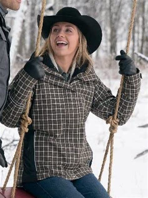 Amy Fleming Heartland Amber Marshall Plaid Jacket Hit Jacket